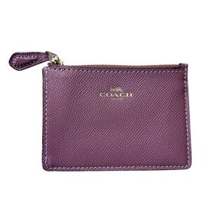 Coach Purple Leather Coin Wallet